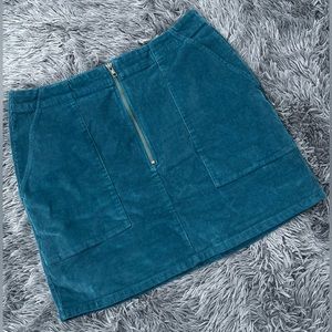 Wild fable, turquoise corduroy skirt, size 12